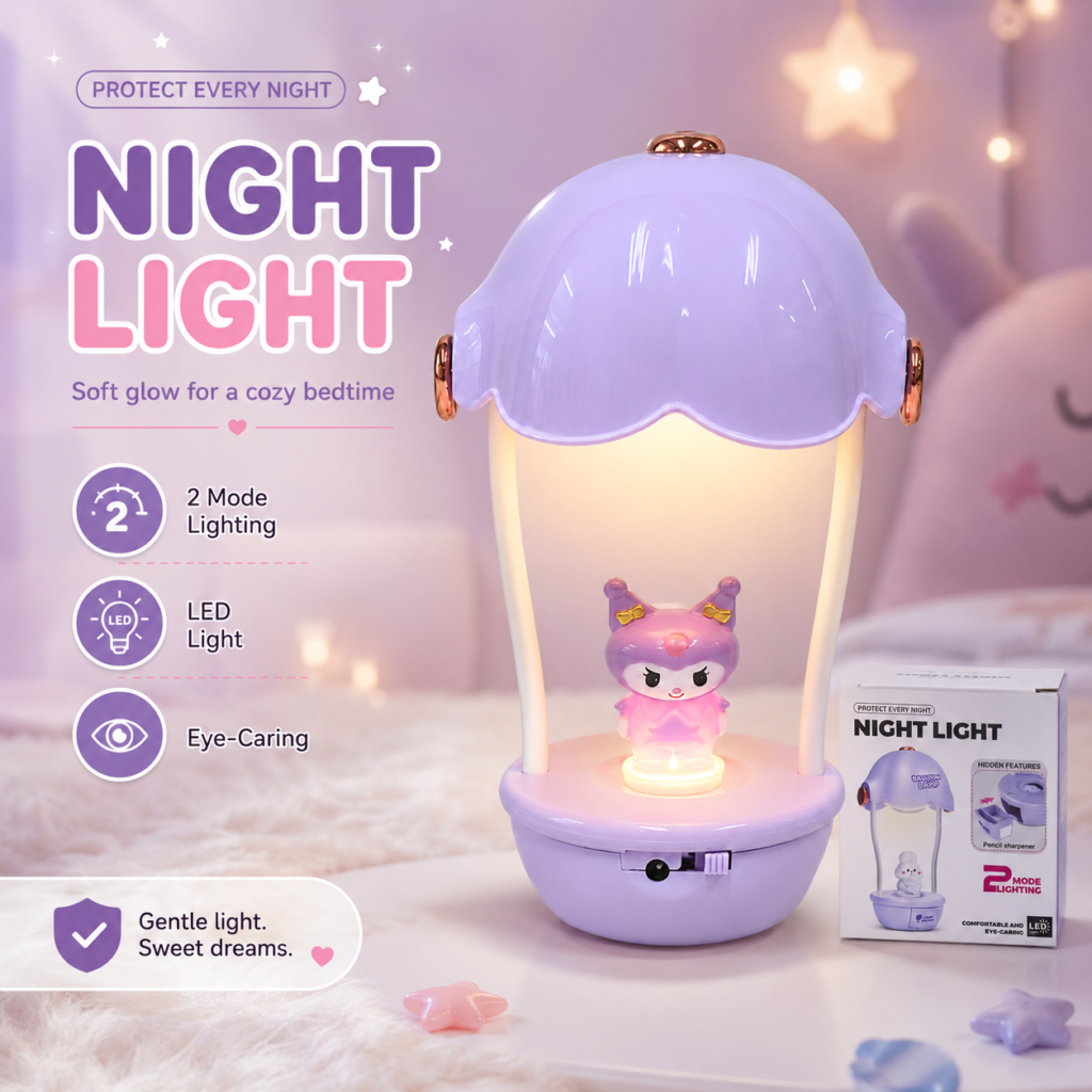 3 in 1 Mini Hot Air Balloon Night Light Desk Lamp With Sharpener-1