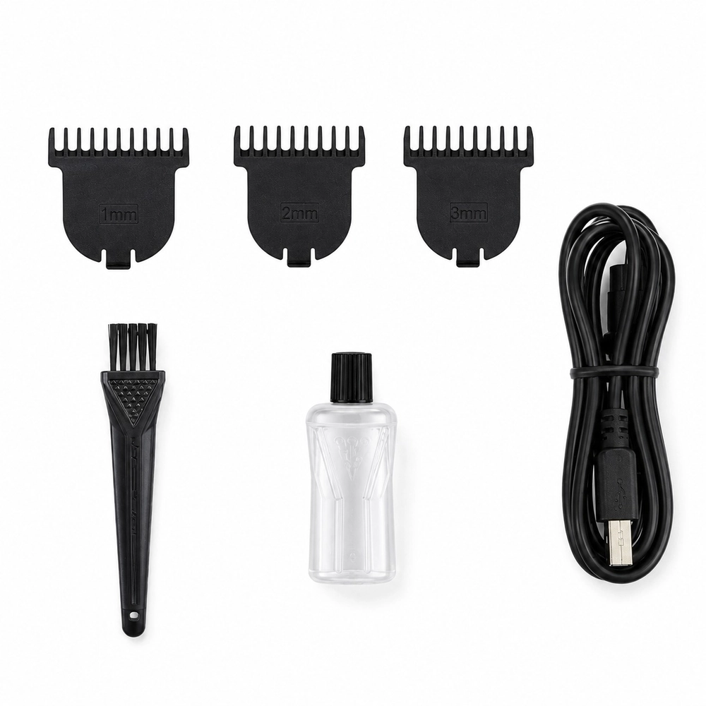 VGR V-937 Professional Cordless Hair & Beard Trimmer for Men – 500 Min Runtime, 2000mAh Battery, Smart LCD Display, Type-C & Zero Gap Stainless Steel Blade (Black)-3